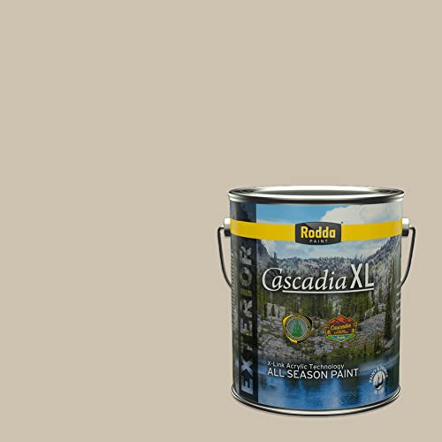 Rodda Paint CASCADIA XL Exterior Satin Paint & Primer in One, 1-Gallon, Boardwalk - color: Boardwalk, size: 128 Fl Oz (Pack of 1)