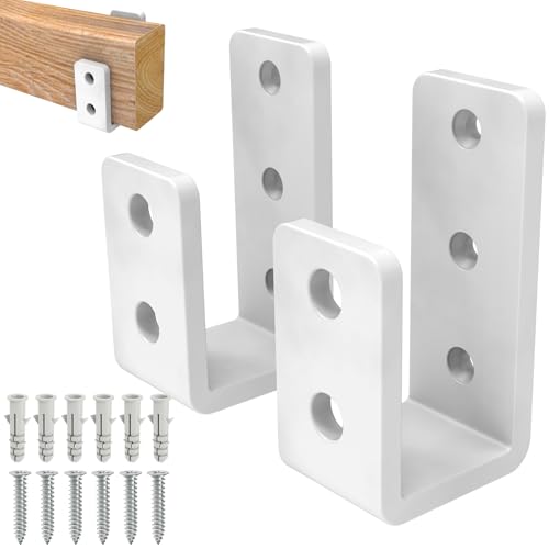 Heavy-Duty 2x4 Door Barricade Brackets 1/4" U-Shaped Hook Brackets - color: 2 pack-6MM (PRO)