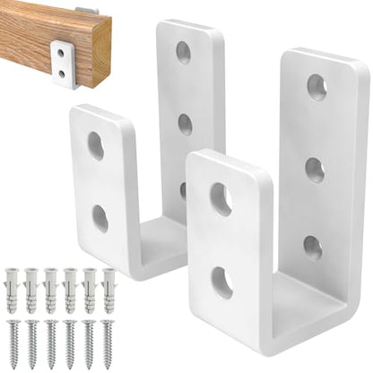 Heavy-Duty 2x4 Door Barricade Brackets 1/4" U-Shaped Hook Brackets - color: 2 pack-6MM (PRO)