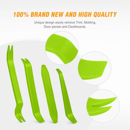 GOOACC Auto Trim Removal Tool Kit No-Scratch - color: 4PCS Trim Removal Tool Green