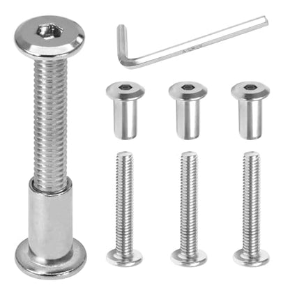 Biaungdo M6x35mm Hex Drive Socket Cap Bolt, Silver, 15 Sets - color: Silver, size: M6x35mm