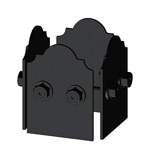 OZCO Laredo Sunset Faux Post Base Kit, 6in x 6in, 1 Pack, Black