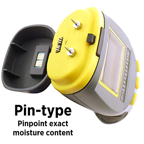 General Tools MM9 Moisture Meter for Wood, Walls & Drywall Detection - size: Pin & Pinless