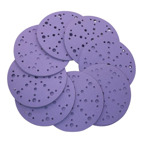 6 Inch Ceramic Sanding Discs 80 Grit, 49 Hole, 50 Pack - style: 80 Grit