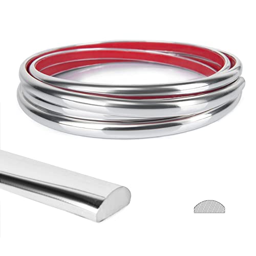 Art3d 25 ft Peel and Stick Tile Edge Trim for Backsplash, Stainless Steel - color: Stainless Steel, size: 25 Feet