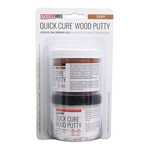 SYSTEMTHREE Quick Cure Putty, Cherry, 8-oz Kit - color: Cherry, size: 1 Count (Pack of 1)