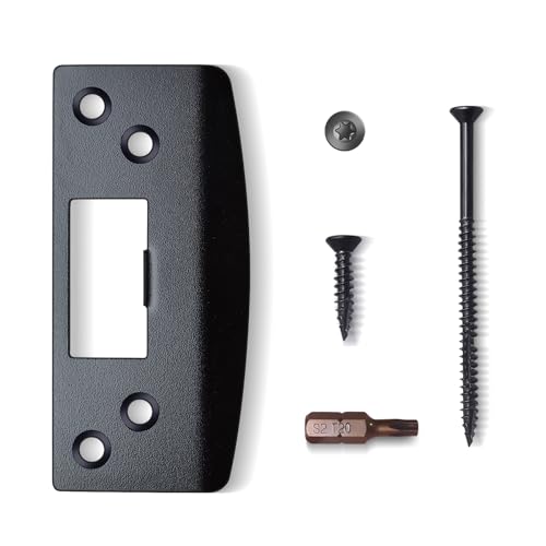 Extra Large Door Strike Plate, Heavy Duty Version, Matte Black - color: Matte Black, size: 1 Pack