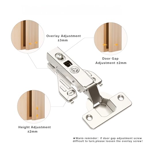10Pcs Soft Close Face Frame Cabinet Hinges 50% Faster Install - size: 5 Pairs