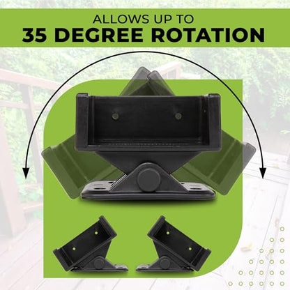 Horizontal Pivot Brackets for Standard 2x4 Wood Railings (1.5"x3.5") (48 Pack) - style: Horizontal Pivot Bracket
