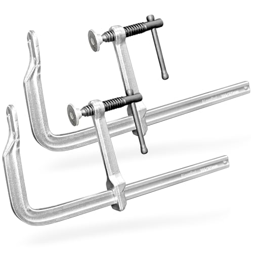 Heavy-Duty 12-Inch F-Clamps, 2-Pack, 550 Lbs Forged Alloy Steel - size: 12 x 3 Inch (300×80mm)/550 Lbs