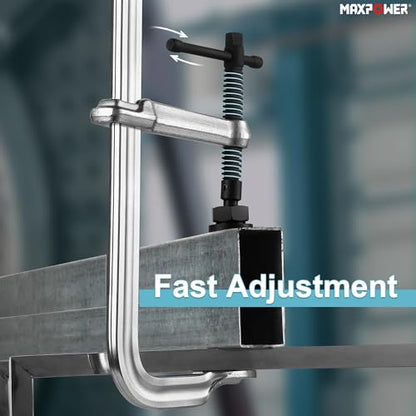 MAXPOWER 24-inch Heavy Duty F Clamp, 5-1/2" Throat, 3450 Lbs. Clamping - size: 24"