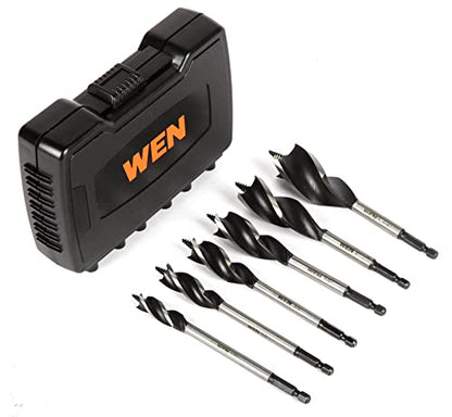 WEN DB613A 6-Piece Tri-Flute Auger Drill Bit Set with Carrying Case - style: Auger Bit Set