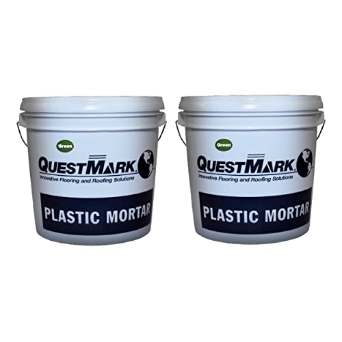 QuestMark 2105 Standard Epoxy Concrete Floor Patch and Resurfacer - Case (2 x 2 Gallon Unit), Green - Fill and Repair Cracks, Holes, Pits and Spalling - color: Green, size: 2 Gallon (Case of 2)