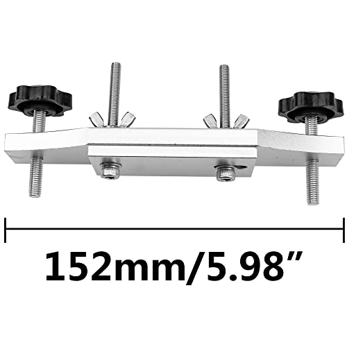 Aluminium Alloy Guitar Bridge Clamp Set with Cork Gasket L-Wrench Repair Tool Compatible with Classical Acoustic Guitar Accessory Luthier Tools