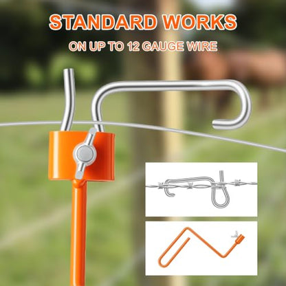 Fence Wire Tightener Farm Repair Tools Kit Quick Easy Tighten Barbed Wires