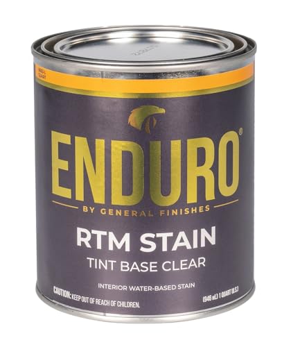 General Finishes Enduro RTM Water Based Wood Stain, 1 Quart, Tint Base Clear - color: Tint Base Clear, size: 1 Quart