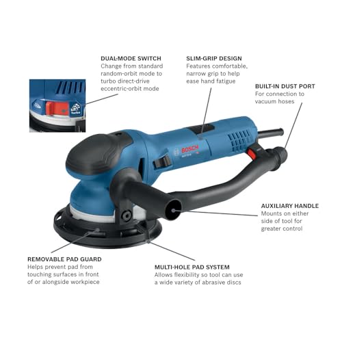 BOSCH GET75-6N Electric Orbital Sander, Polisher - 7.5 Amp, 6 Inch Disc - size: 6 Inch