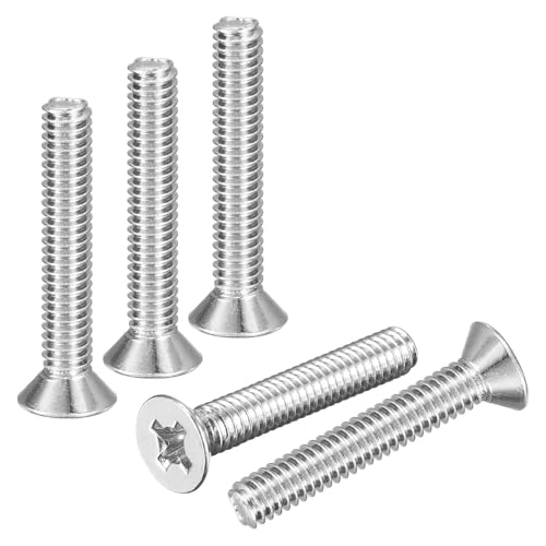 DTGN #8-32x1 Phillips Flat Head Machine Screw 304 Silver 30pcs - color: Silver, size: #8-32x1"