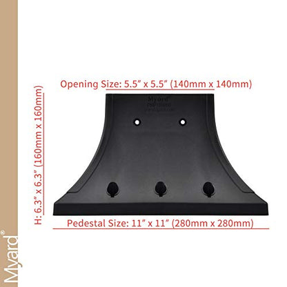 Myard 1-Pack 6x6 Post Base Cover (Actual 5.5x5.5 Inches) Skirt Flange - size: Post Base 6x6 (Qty 1)