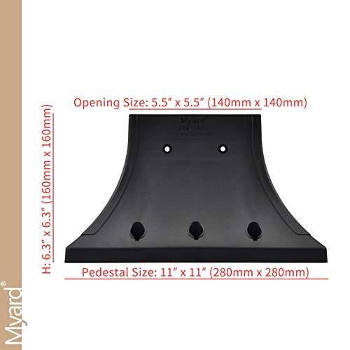 Myard 4-Pack 6x6 Post Base Cover (Actual 5.5x5.5 Inches) Skirt Flange - size: Post Base 6x6 (Qty 4)