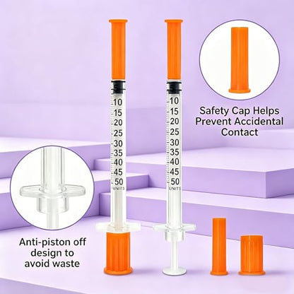 0.5ml/cc 30G 5/16'', Jeringas, Jeringas con agujas para inyectar,100 Pack - size: 0.5ml/cc 30G 5/16"