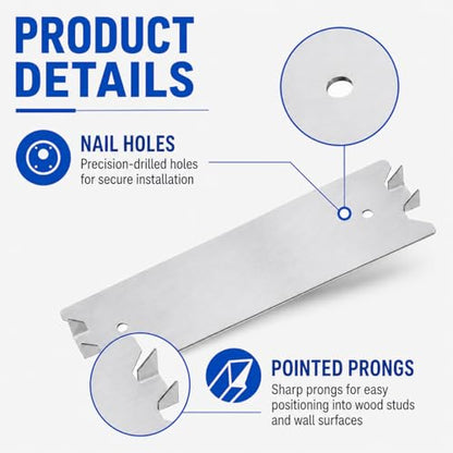 6 x 1.5 in Nail Plates for Wood Studs, Metal Cable Protector Plate, 80 Pcs - size: 80 Pcs