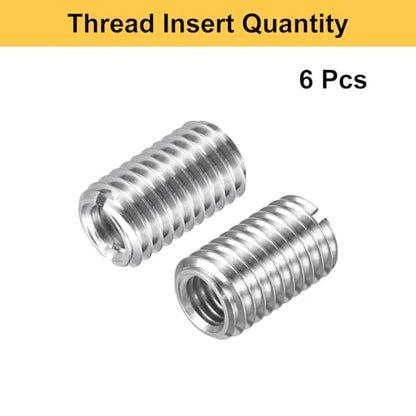 HARFINGTON 6pcs Thread Repair Inserts M12 x 1.75 Male to M8 x 1.25 Female Thread 20mm Long Stainless Steel Reducing Nuts Metric Self Tapping Sleeves Threaded Reducer Industrial Fasteners - size: M12 x 1.75 Male to M8 x 1.25 Female x 20mm