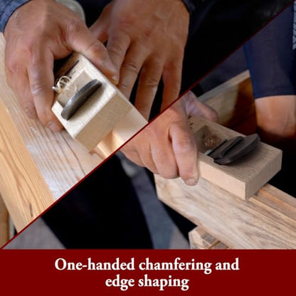 SUIZAN Kanna Japanese Wood Planer 1.7" Double Blade - Hand Block Plane - size: 1.7 inch (42mm) 2-Blade