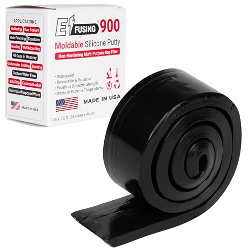900 Moldable Silicone Putty - Black Rectangular Shape - size: Black Rectangular