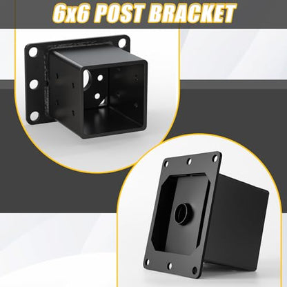 Heavy Duty 6x6 Post Base 2 Pcs Thickness: 0.118“/3MM - size: 6x6