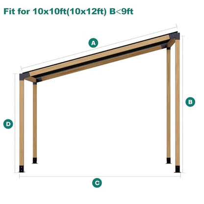 HAYOHRT 15° Pergola Brackets 75° Corner Bracket with Post Base Gazebo Kit for 4x4'' (Actual 3.5x3.5 in) Wooden Beams Lumber Gazebos Patio Pergola Sheds - size: 2P 15° Bracket + 2P 75° Bracket + 4P Base