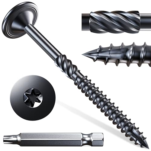 Lag Screws #14 x 3 Inch, 30Pcs Heavy Duty Structural Wood Screws T30 Star Bit - size: #14 x 3"