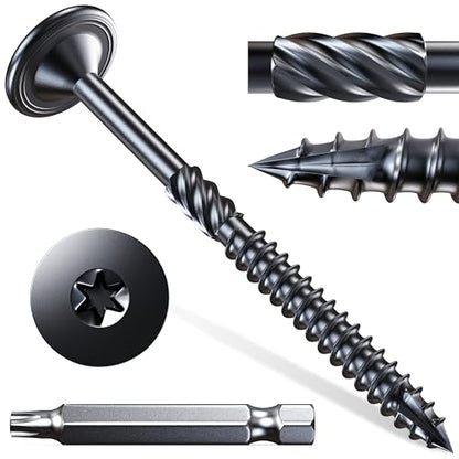Lag Screws #14 x 3 Inch, 30Pcs Heavy Duty Structural Wood Screws T30 Star Bit - size: #14 x 3"