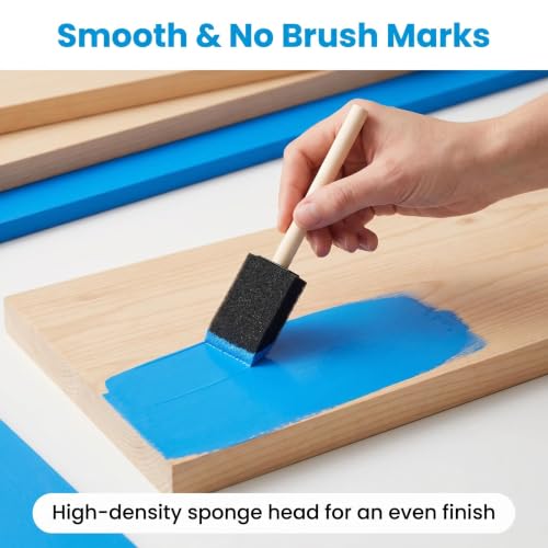 Foam Paint Brushes, 50 PCS, 1" Wide Head with Wooden Handle
