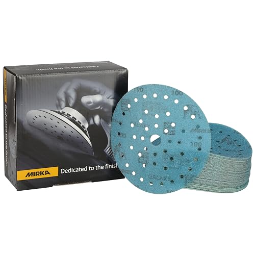 Mirka Galaxy Multifit 6 Inch Ceramic Discs, 100 Grit, Hook & Loop, 50 Pack - size: Grit 100