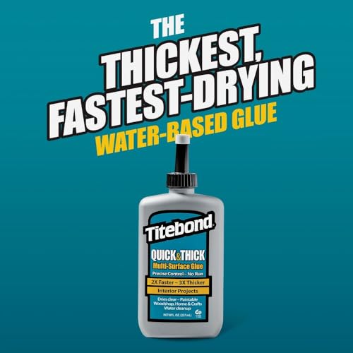 Titebond 2403 8OZ Quick & Thick Glue, 8 oz, Clear - size: 8 Ounce