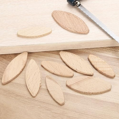 uxcell 50Pcs Wood Joiner Biscuits, 57x24x3.8mm Woodworking Biscuits, Wood Board Docking Tool Joiner Accessories for Carpenters and DIY Projects - size: 57x24x3.8mm