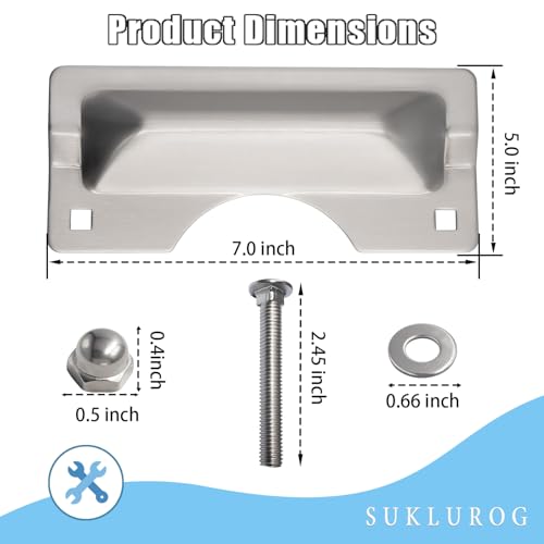 U 9496 Latch Guard Plate Cover Fit for Prime-Line Door Latch Guard, 3" x 7"