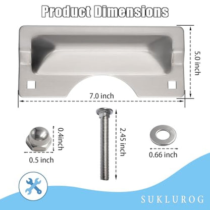 U 9496 Latch Guard Plate Cover Fit for Prime-Line Door Latch Guard, 3" x 7"