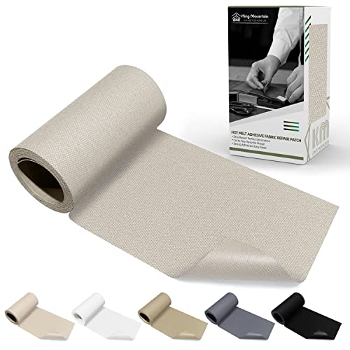 KING MOUNTAIN Canvas Iron on Patch,3"×60",Waterproof 100% Cotton Fabric Repair Patch,Used for Various Sofa,Tent,Clothes,Seats,Suitcases (Beige Coffee) - color: Beige Coffee, size: Canvas-3"x60"
