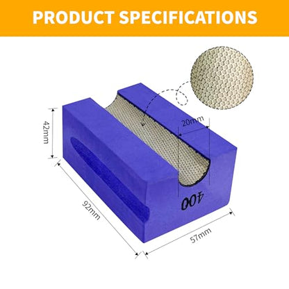 Diamond Hand Polishing Pads,400 Grit Diamond Sanding Pads - color: PURPLE