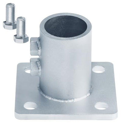 GBGS 2-3/8"Round Post Floor Flange,Heavy Duty Anchor Base,1 Pack