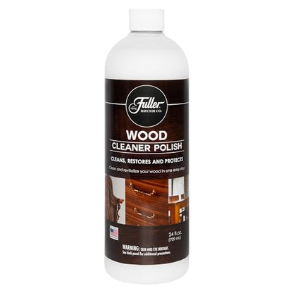 Fuller Brush Wood Polish & Cleaner – Conditions, Shines & Protects Wood Surfaces – Removes Dust, Smudges & Stains – Safe for Furniture, Cabinets, Tables & Trim - (Bottle with Sprayer - Pack of 1)