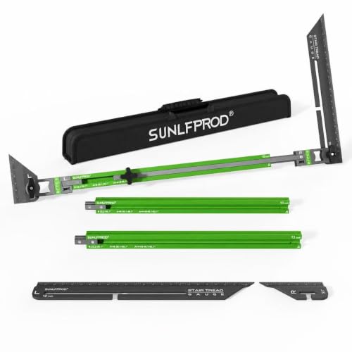 Stair Tread Template Tool - Stair Template Tool Stair Tread Jig Tool - color: Green-Gray