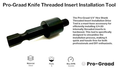 DT-4 Threaded Insert Driver, 1/4"-20, 1 Pack