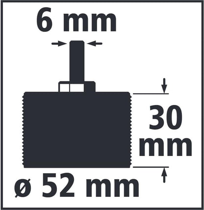 wolfcraft Drum Rasp, Ø 52 mm I 2520000