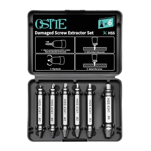 Damaged Screw Extractor Set & Stripped Screw Extractor Kit