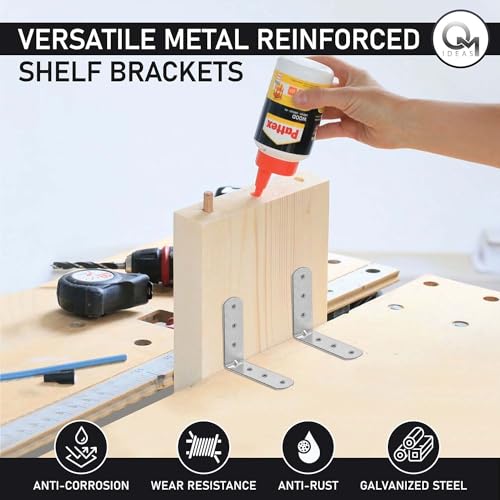 20 Pack Angle Brackets (2.36" x 2.36" x 0.63") – 90° L-Shape Corner Brace Plate Wood Metal Connecting Fixing Joining Repair Support Galvanized Connector - size: 2.36" x 2.36" x 0.63"