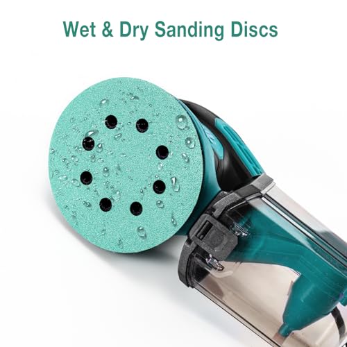 5-Inch 8-Hole Wet Dry Sanding Discs 400 Grit Sandpaper, 50-Pack