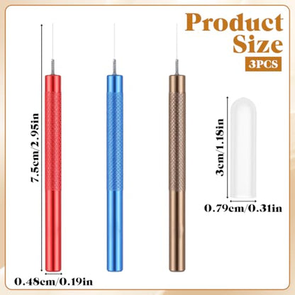 3 PCS Precision Glue Applicator Mini Metal Glue Applicator Needle